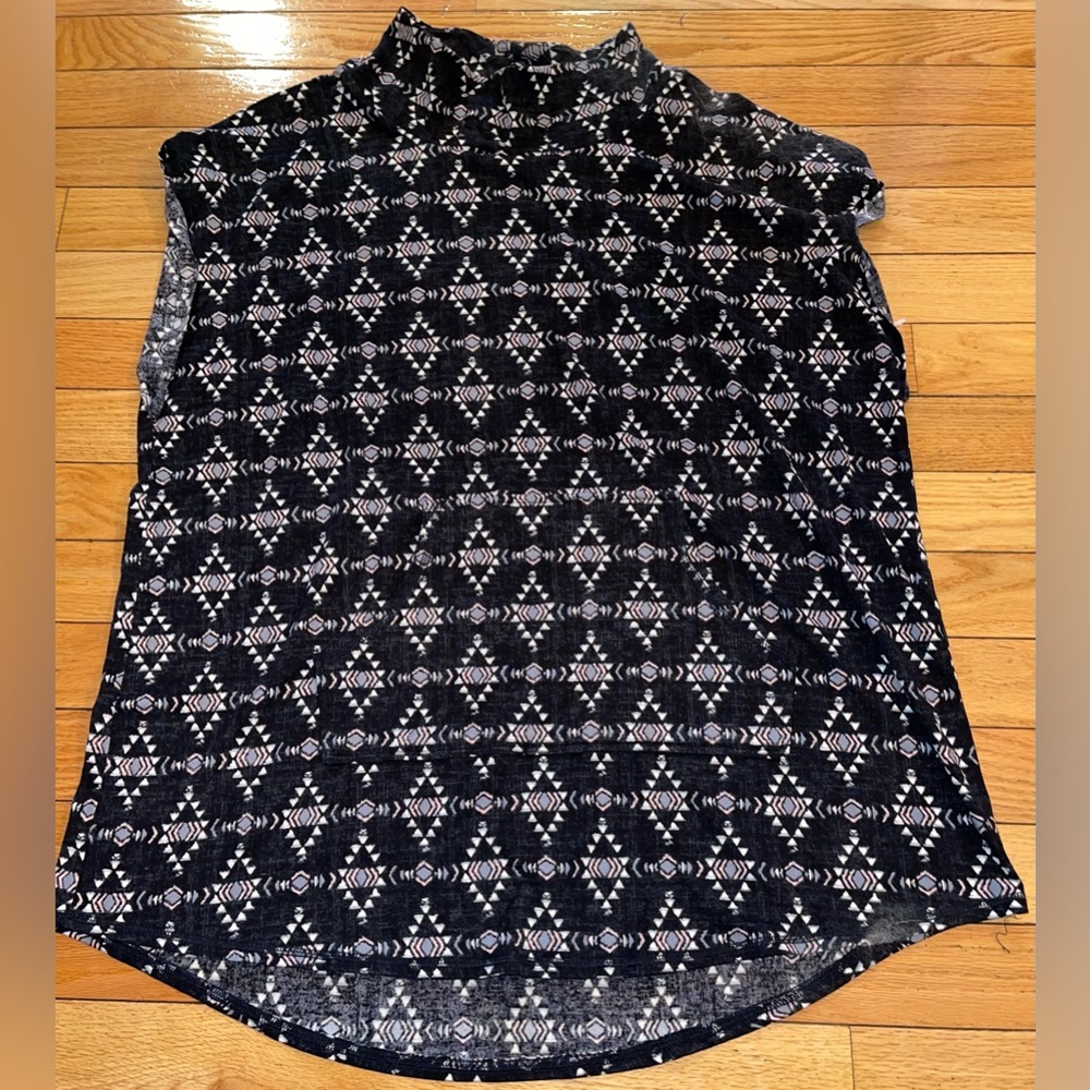 SLEEP ZENISTA Black Stretch Pajama Soft And Cozy Sleeveless Top WOMENS XL